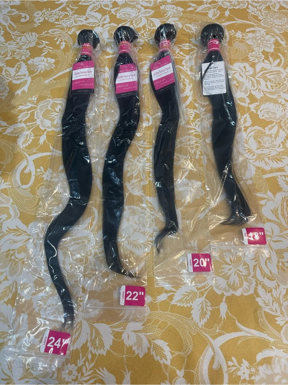 Glebinly 12A Brazilian Human Hair Extensions 18–24” Black Remy Virgin